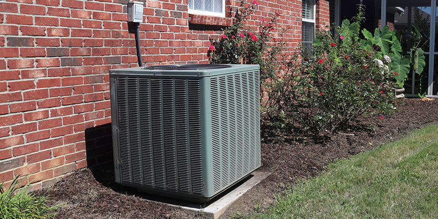 Air conditioner in backyard