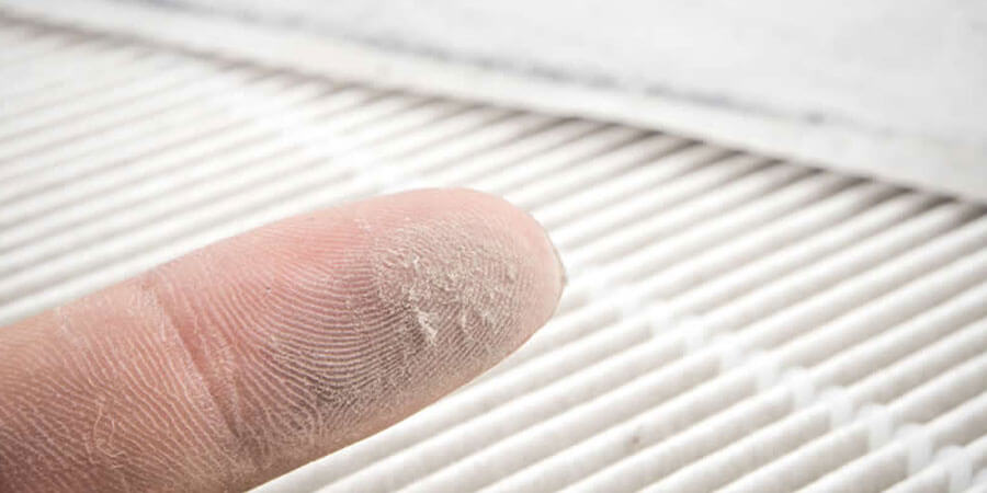 Indoor air quality check on dusty vents